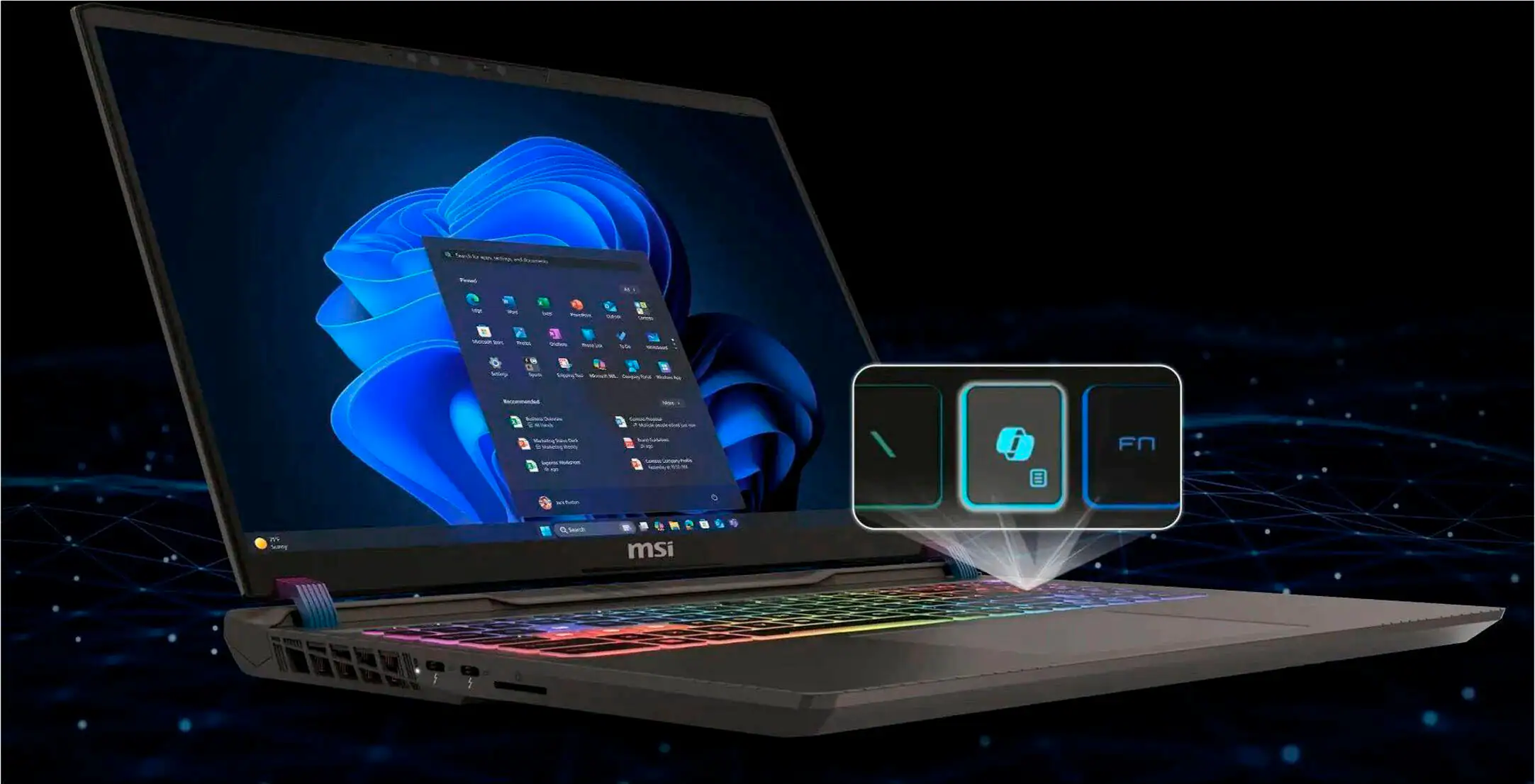 Alt View 31. MSI - 16" Gaming Laptop 2560 x 1600 (QHD+) - Intel Core Ultra 9 275HX with 32GB Memory - GeForce RTX 5080 - 2 TB SSD - Cosmo Gray, Gray.