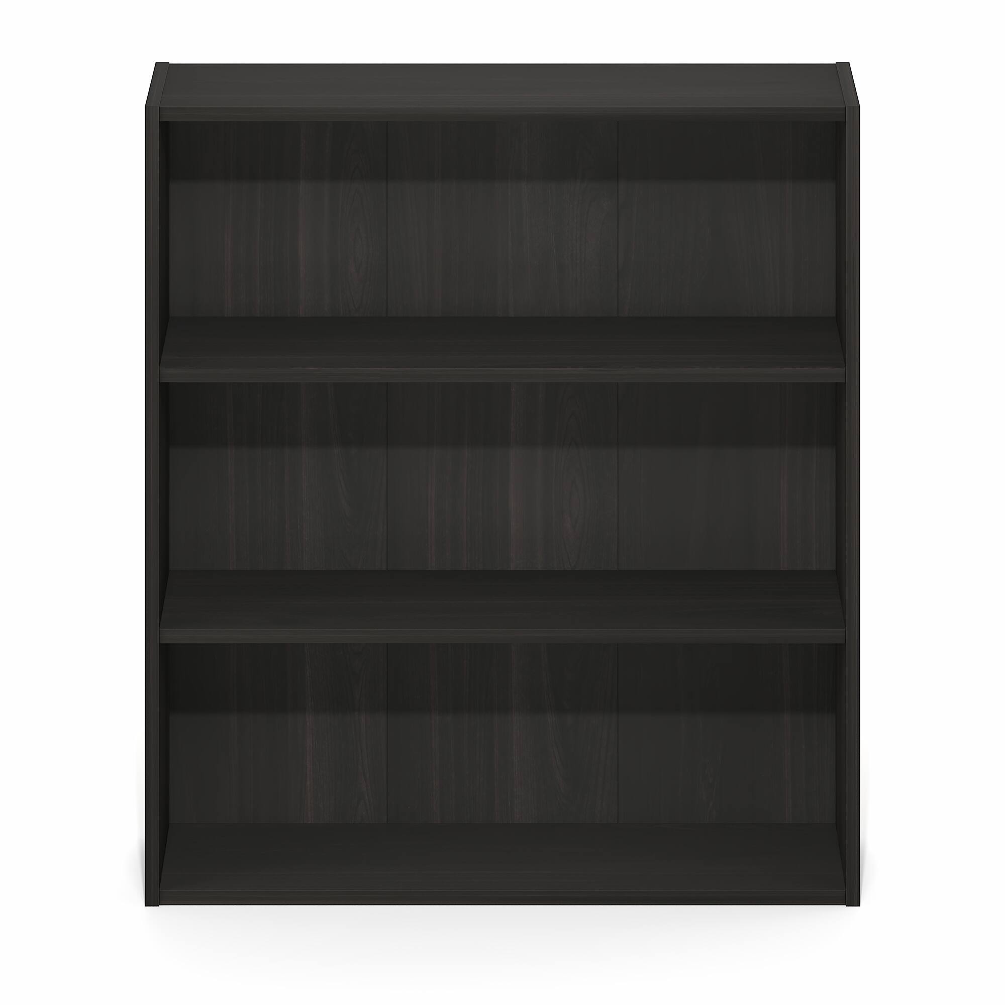 Alt View 5. Furinno - Basic 3-Tier Open Shelf Bookcase, Bookshelf, Storage Organizer, 7 x 24 x 26 - Espresso.