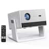 Happrun - Smart Projector 1500 ANSI 1080P FHD 4K Decoding 270° Stand WiFi Bluetooth Dolby Audio - White