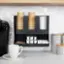 Alt View 14. Mind Reader - Cup and Condiment Station, Countertop Organizer, Coffee Bar, Kitchen, Stirrers, 13"L x 6.4"W x 11.5"H - Black.