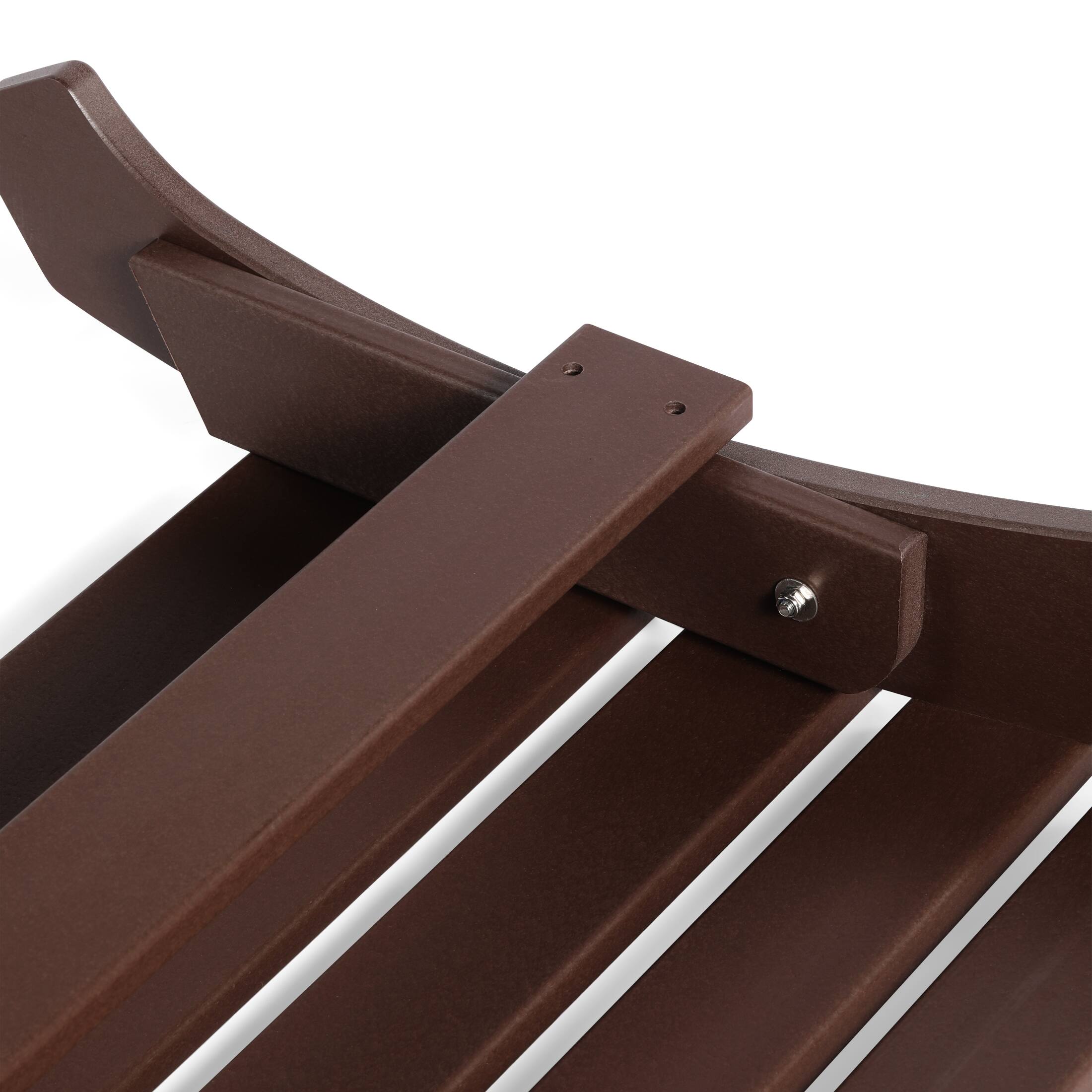 Alt View 6. WestinTrends - WestinTrends Dylan Outdoor Patio HDPE Adirondack Ottoman Footrest - Dark Brown.