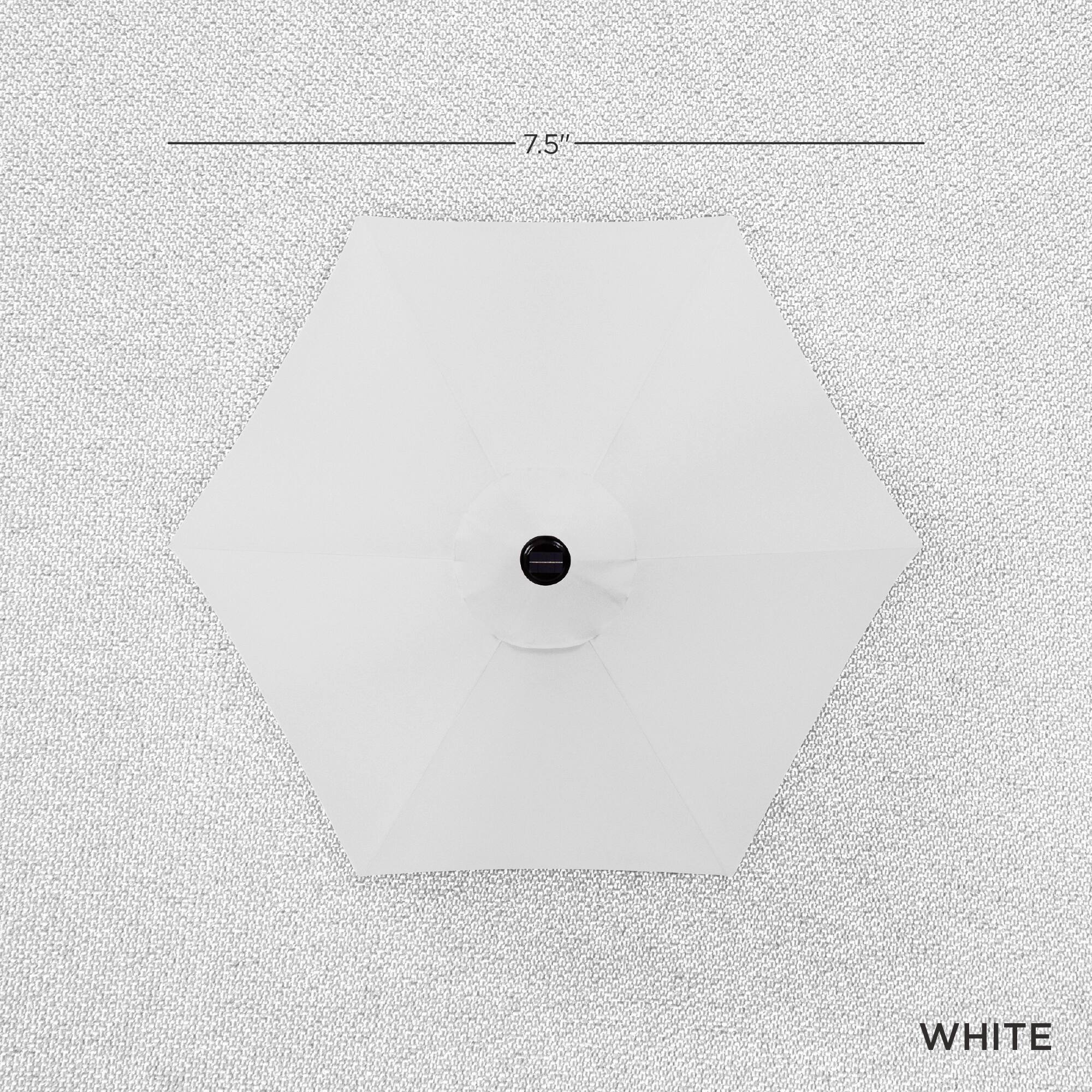 The text on the image is "7.5" WHITE".