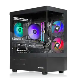 Thermaltake - LCGS View i1460T-170 Gaming Desktop Intel Core i5-14400F 2025 32GB Memory NVIDIA GeForce RTX 5060 Ti 8, 1TB SSD NVMe M.2 - Black