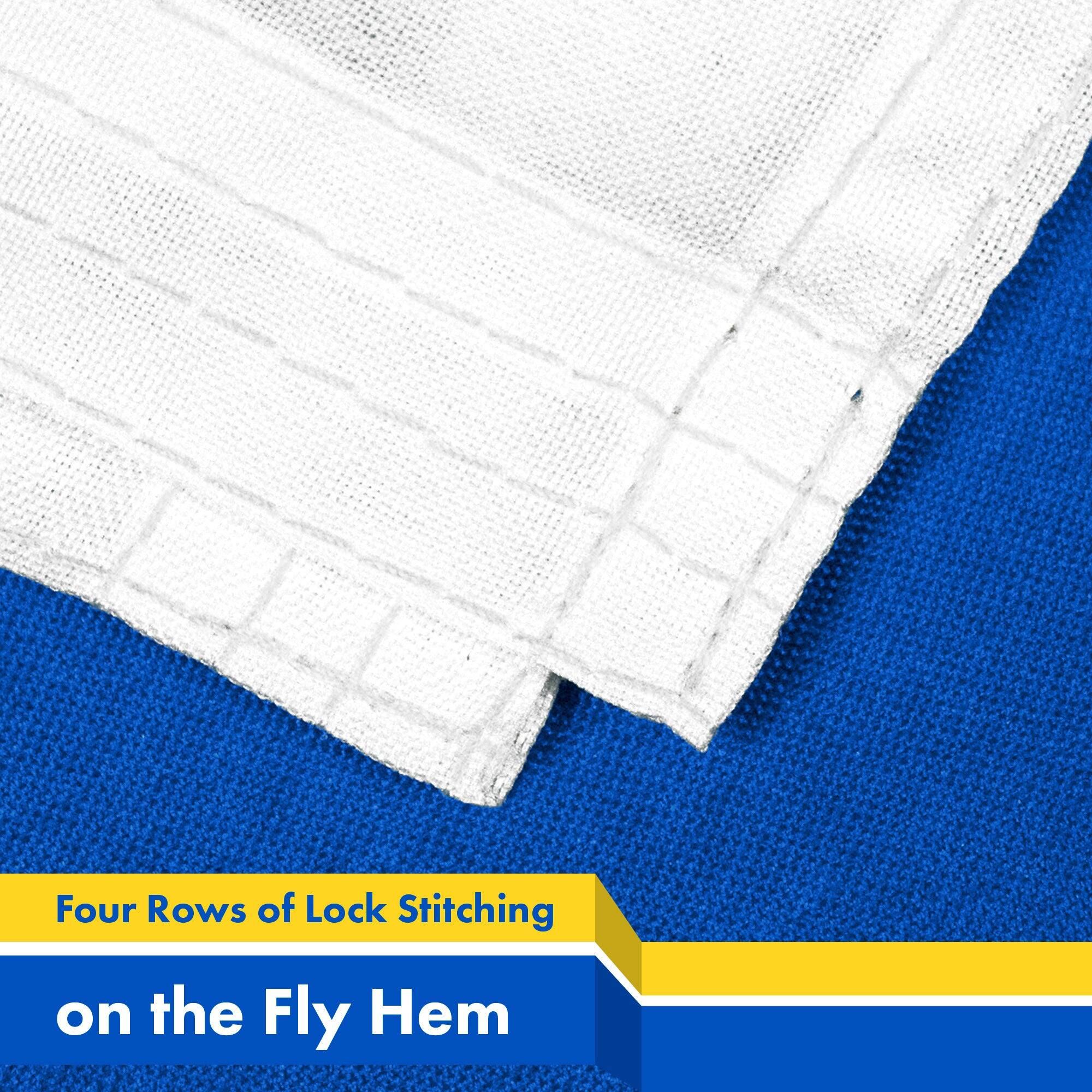 Four Rows of Lock Stitching on the Fly Hem