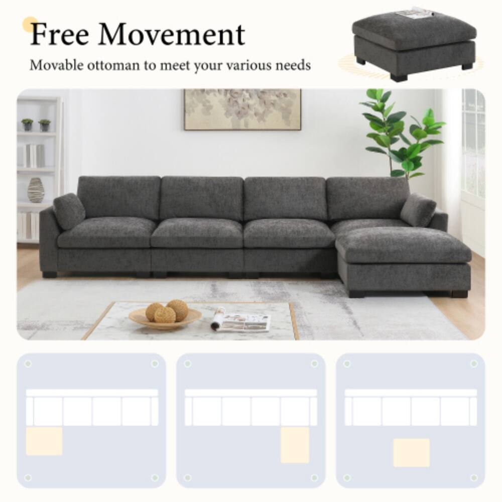 Free Movement  
Movable ottoman to meet your various needs