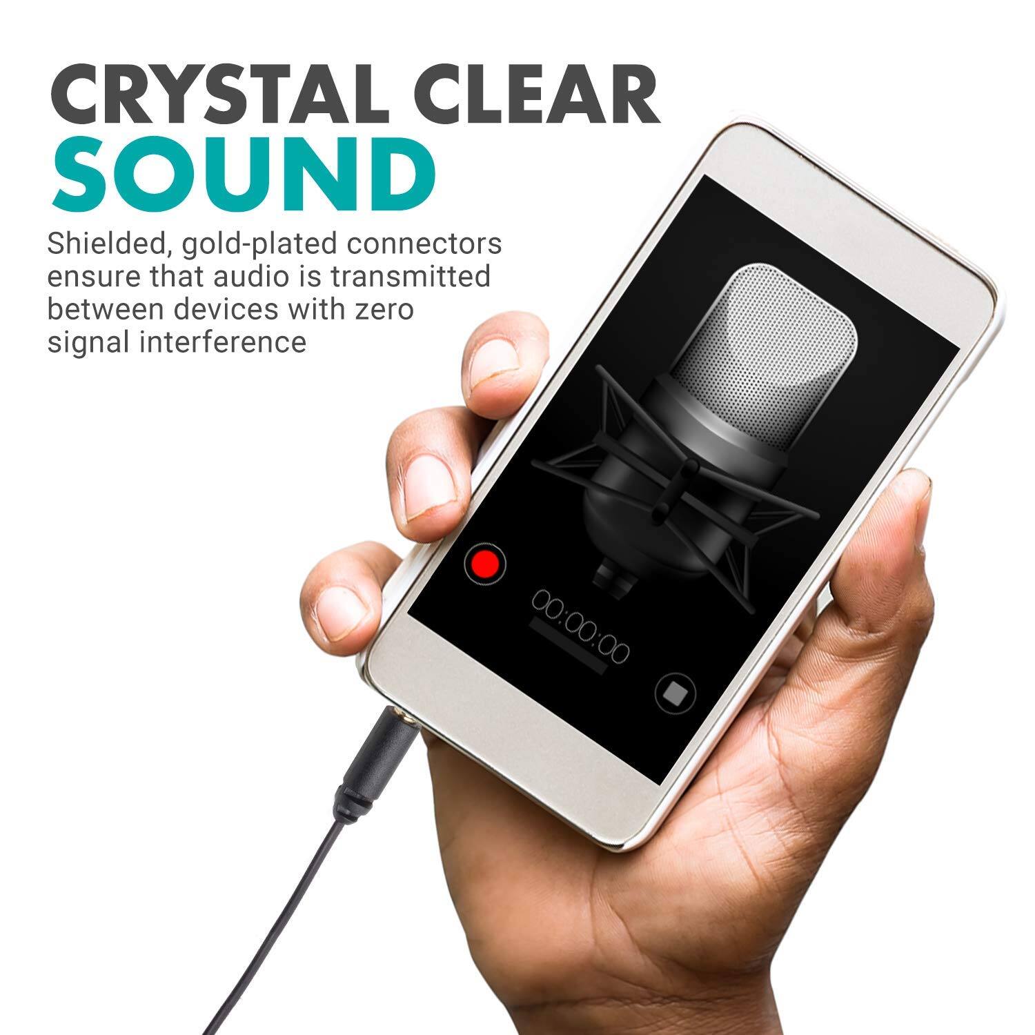 **CRYSTAL CLEAR SOUND**

Shielded, gold-plated connectors ensure that audio is transmitted between devices with zero signal interference