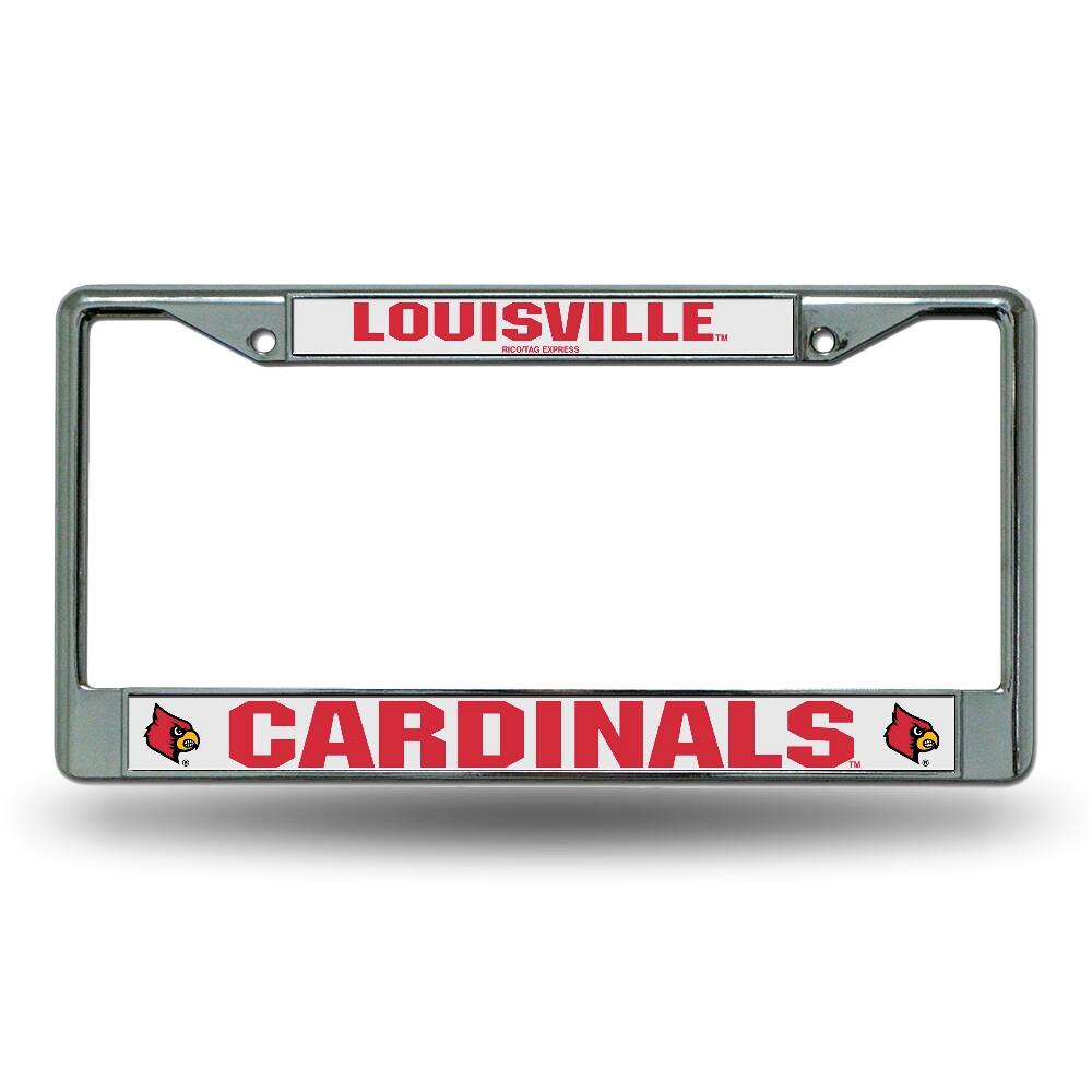 Louisville Cardinals NCAA Chrome Metal License Plate Frame