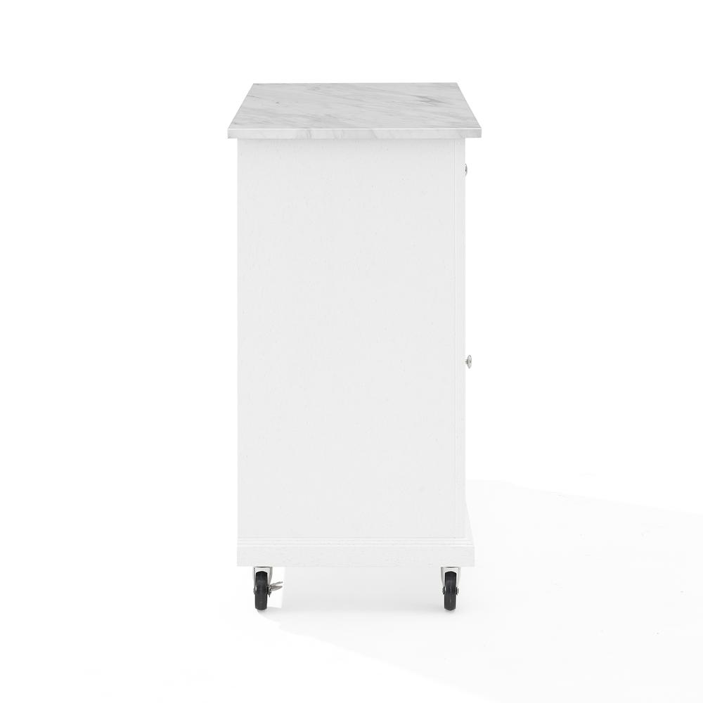 Alt View 3. Crosley Furniture - Avery Kitchen Island/Cart - Distressed White.