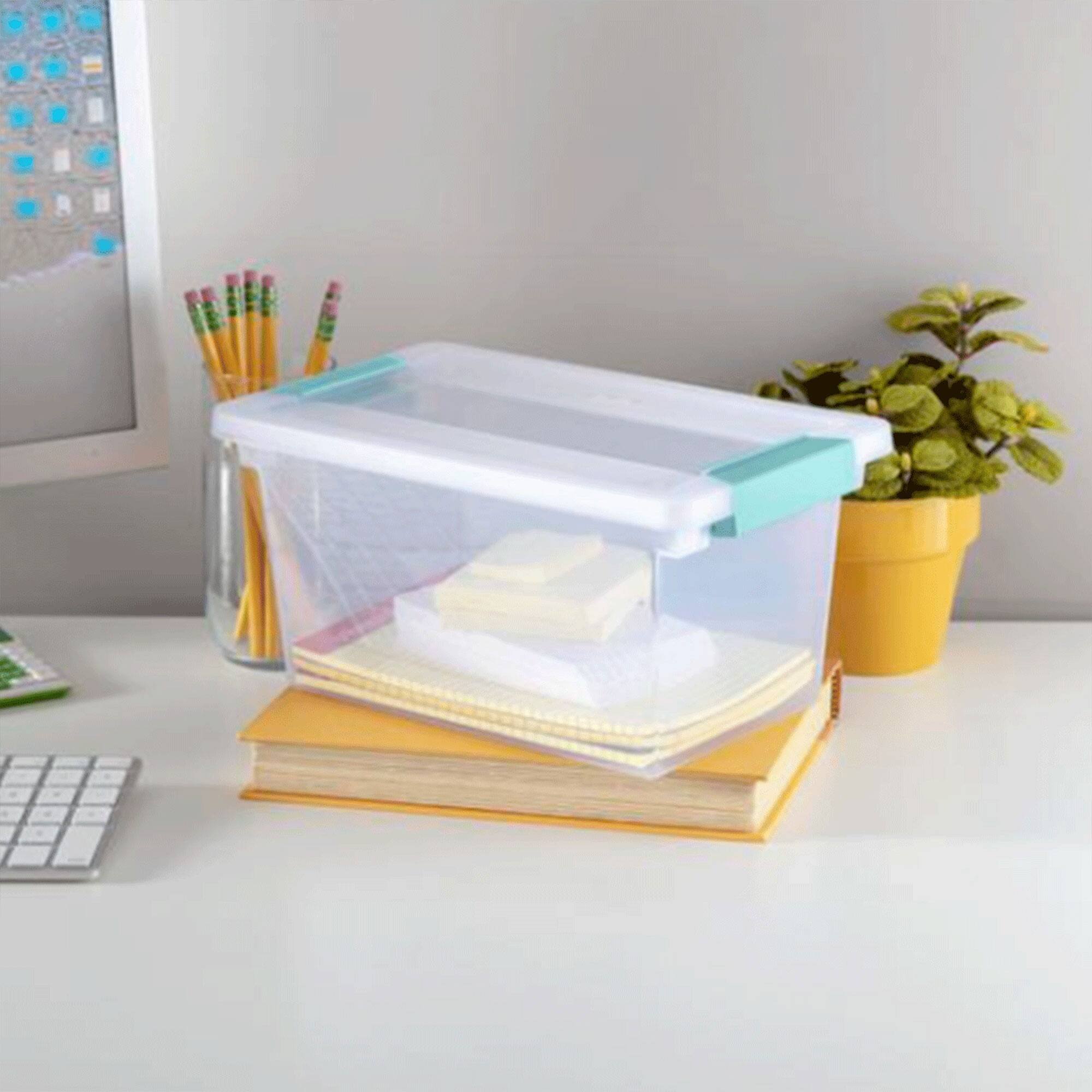 Alt View 8. Sterilite - Sterilite Medium Clear Storage Tote, 8 Pack, & Large Clear Storage Tote, 8 Pack - Clear.