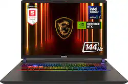 MSI - Vector 16 HX AI 16" 144Hz FHD+ Gaming Laptop - Intel Ultra 7-255HX - GeForce RTX 5070Ti - 16GB Memory - 1TBSSD - Cosmo Gray - Front_Zoom