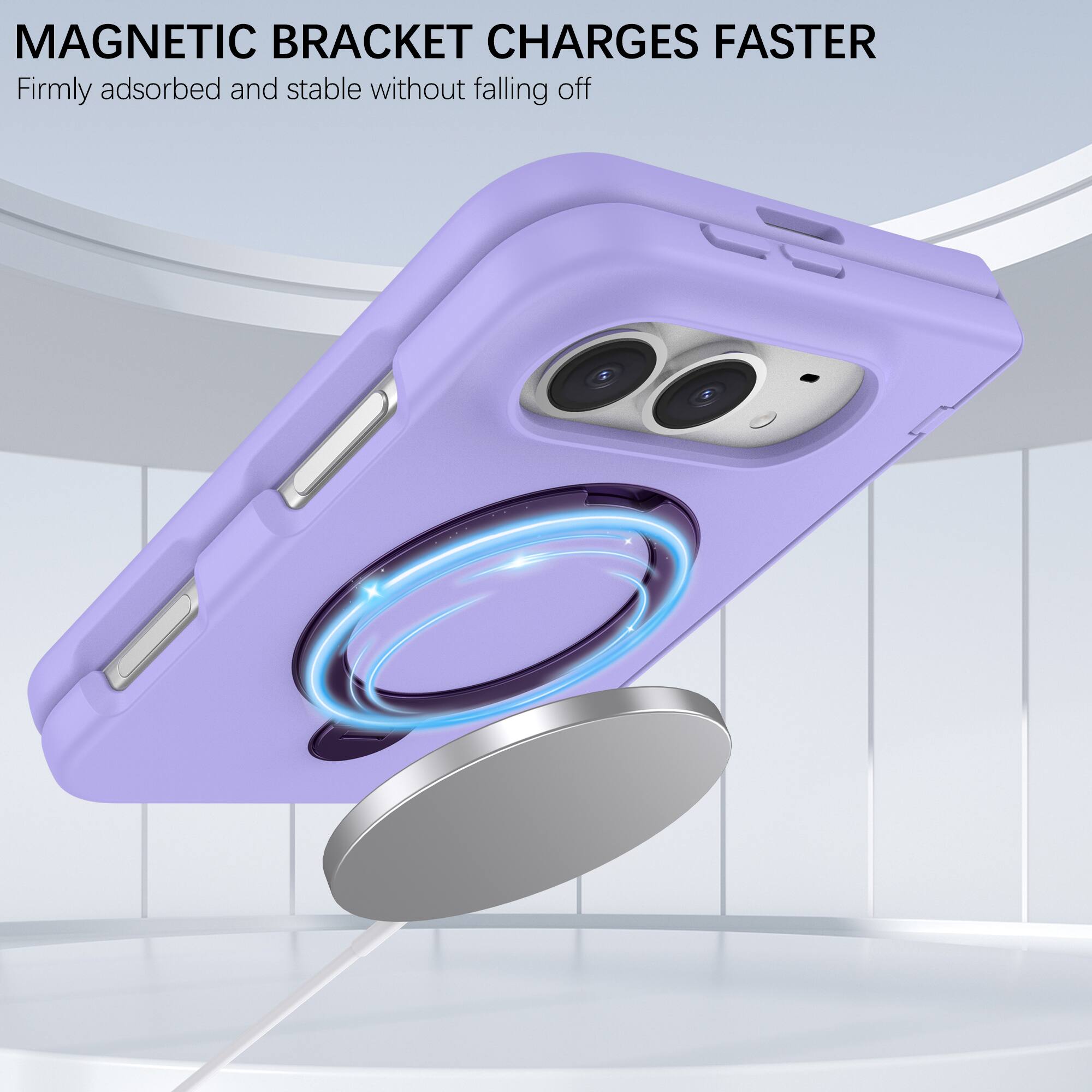 MAGNETIC BRACKET CHARGES FASTER  
Firmly adsorbed and stable without falling off