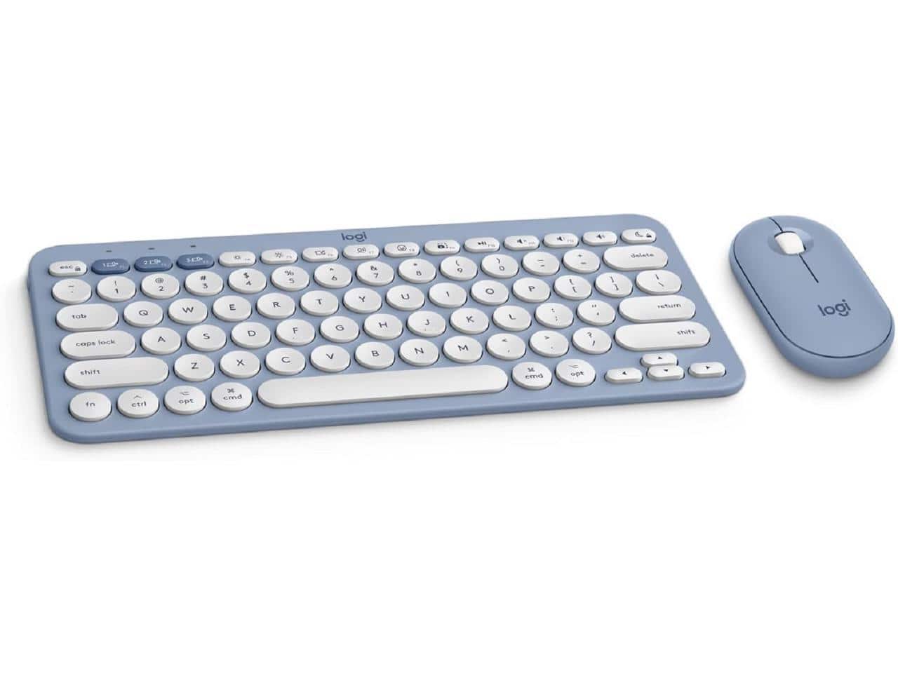 Logitech - Pebble 2 Mouse and Keyboard Combo for Mac - Tonal Blue