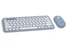 Logitech - Pebble 2 Mouse and Keyboard Combo for Mac - Tonal Blue