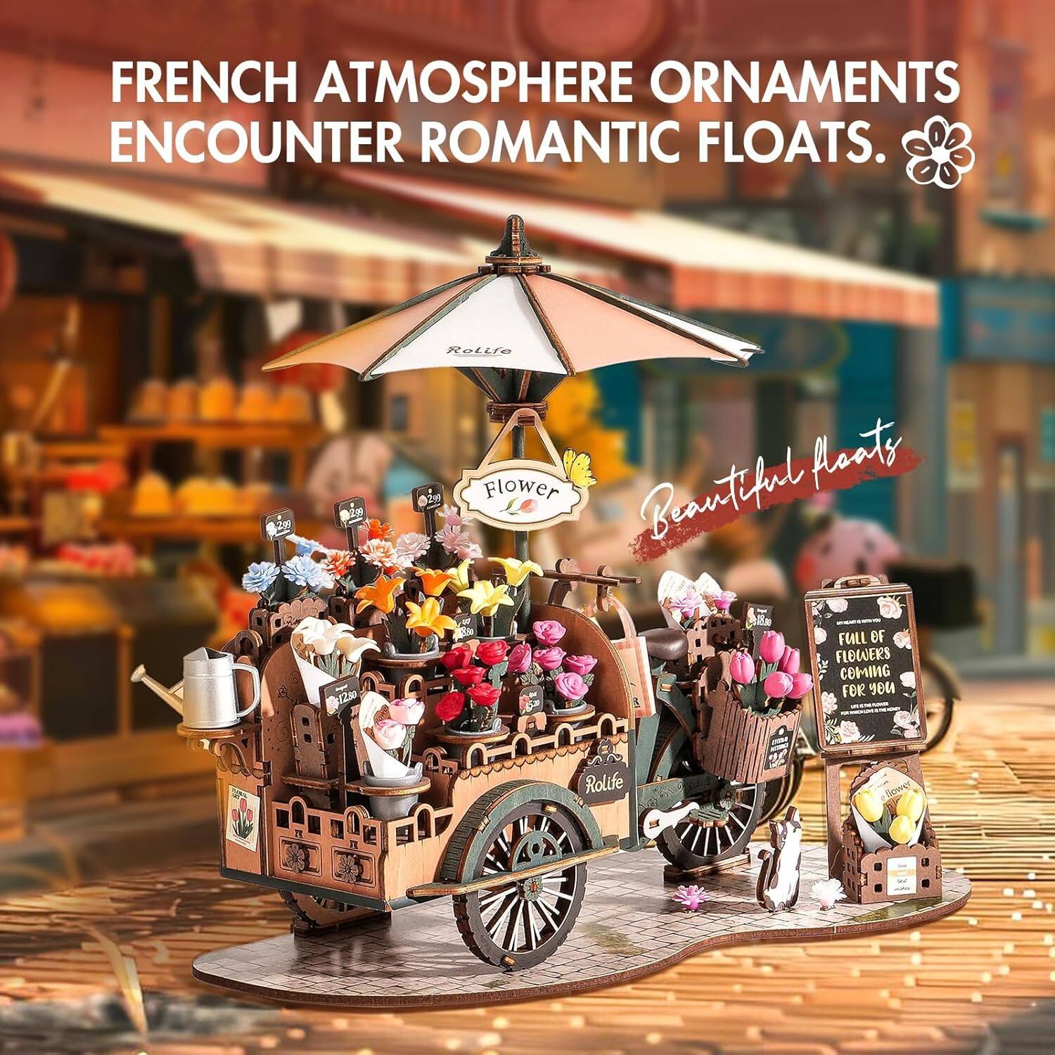 FRENCH ATMOSPHERE ORNAMENTS ENCOUNTER ROMANTIC FLOATS.

Rolife 2.0 Flower Beautiful floats 12N0 FULL OF FLOWERS COMING FOR YOU

Rolife
