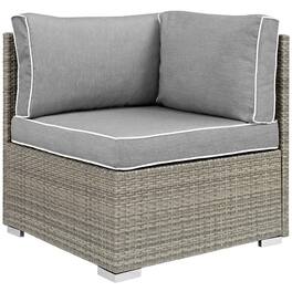 Repose Outdoor Patio Corner by Modway - Light Gray Gray