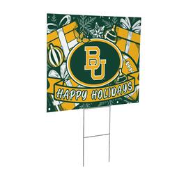 Evergreen Enterprises - Baylor Bears 24" x 18" Happy Holidays Christmas Outdoor Staked Yard Sign - Multicolor