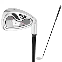 Gymax - #7 Iron Single Golf Club for Women w/ Graphite Shaft for Right Handed Golfers - Black/Silver