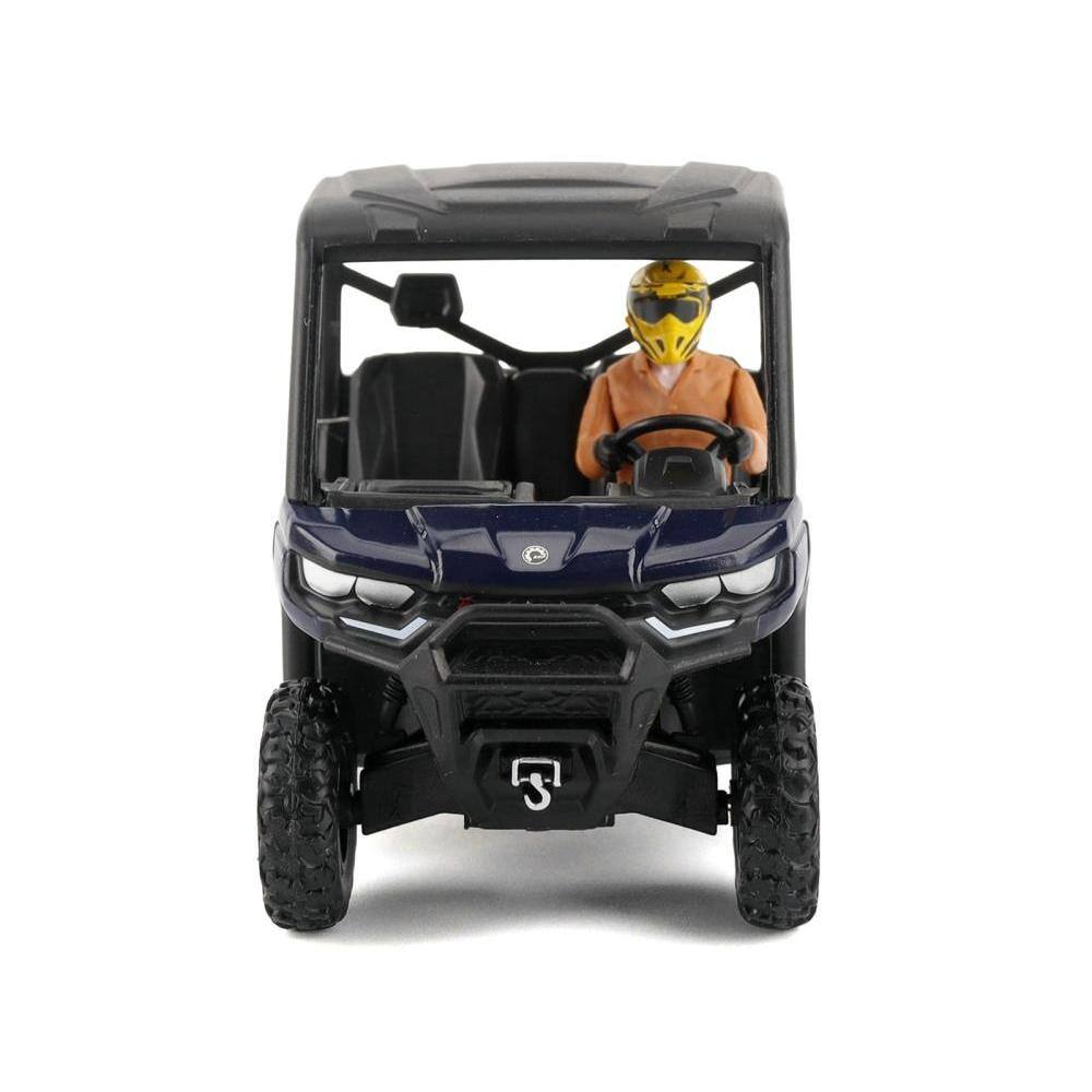 Alt View 1. BRP Models - Can-Am Defender XT HD9 Navy Blue and Black with Driver Figure 1/32 Diecast Model by BRP Models - Navy Blue and Black.