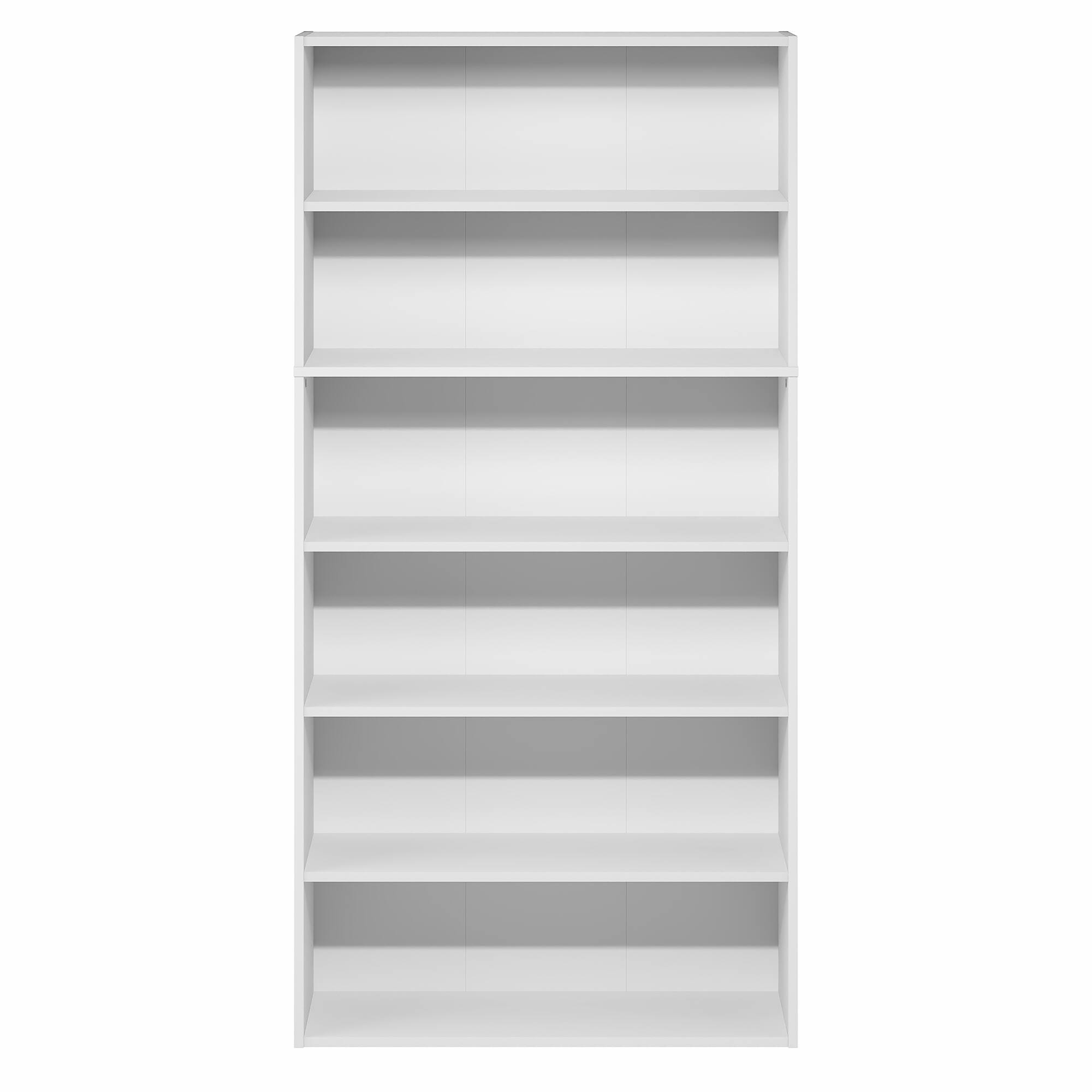 Alt View 7. Furinno - PASIR Book Shelf, 6-Tier Bookshelf, Bookcase, 9.4 x 31.5 x 63, for Home Office, Bedroom, Living Room - White.