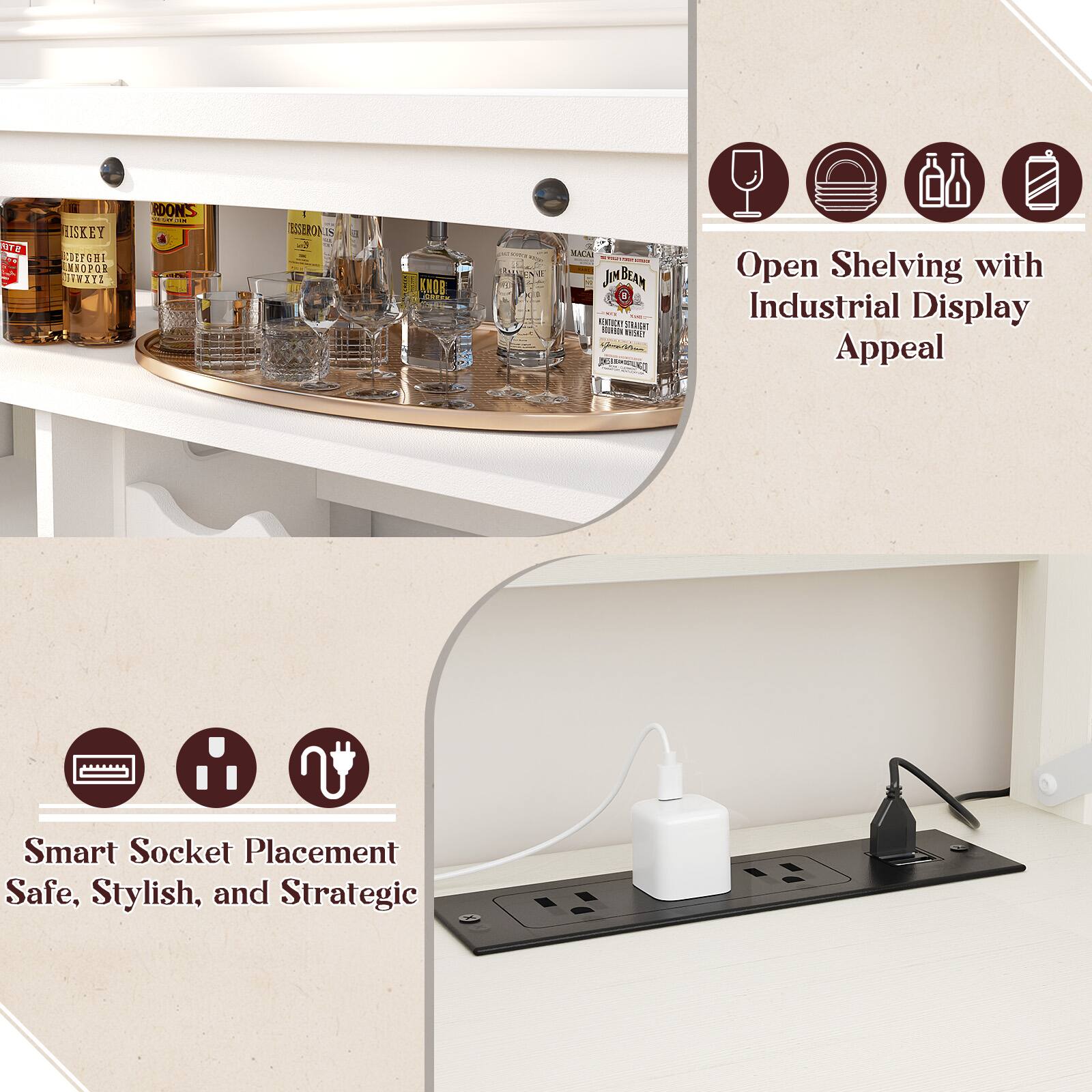 Open Shelving with Industrial Display Appeal

Smart Socket Placement Safe, Stylish, and Strategic