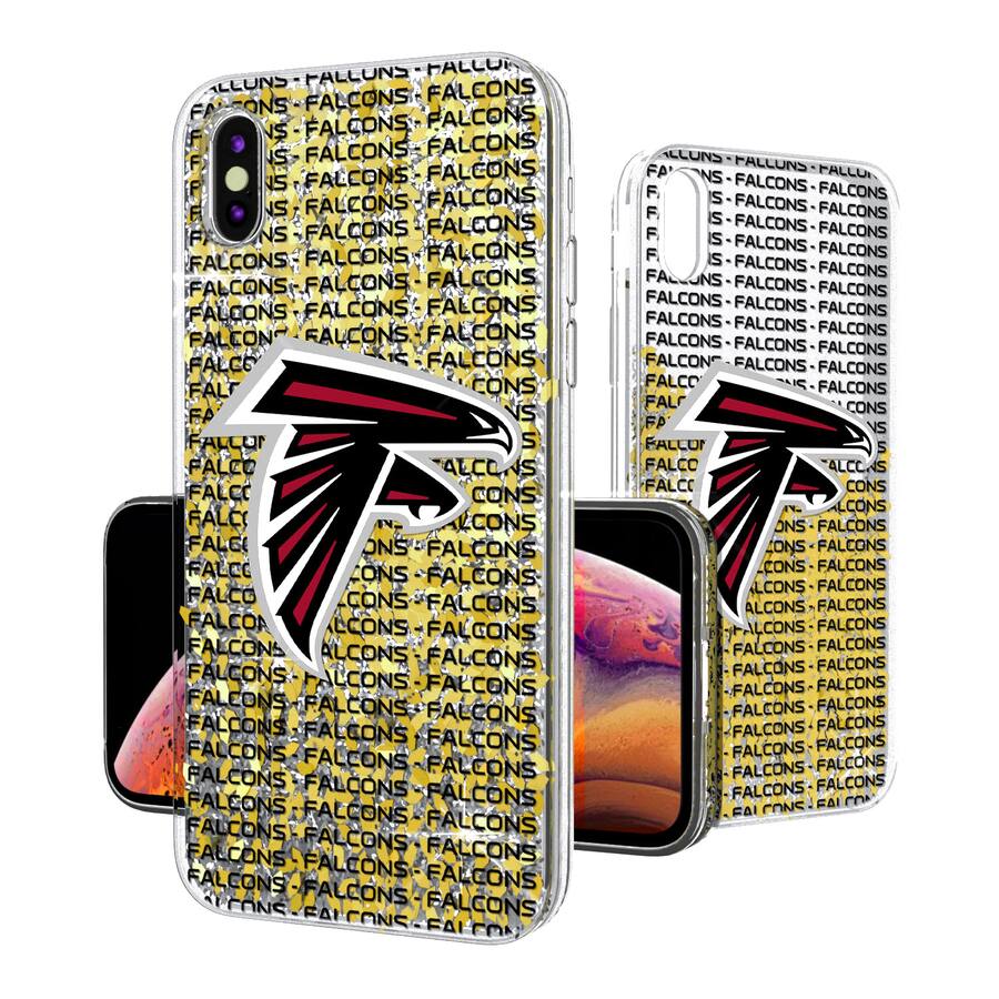Keyscaper NFL Atlanta Falcons iPhone Text Backdrop Design Glitter Case ...
