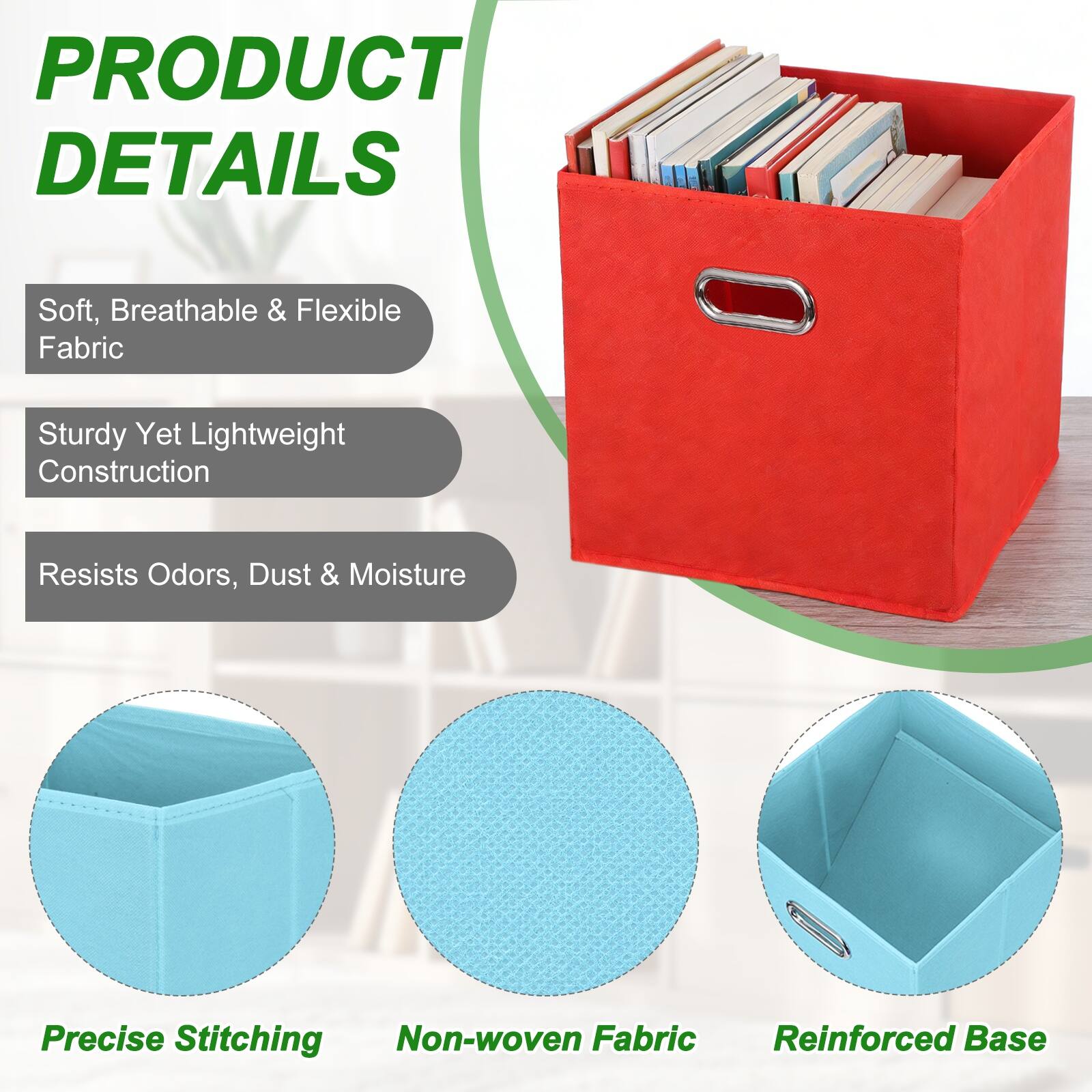 PRODUCT DETAILS

- Soft, Breathable & Flexible Fabric
- Sturdy Yet Lightweight Construction
- Resists Odors, Dust & Moisture
- Precise Stitching
- Non-woven Fabric
- Reinforced Base