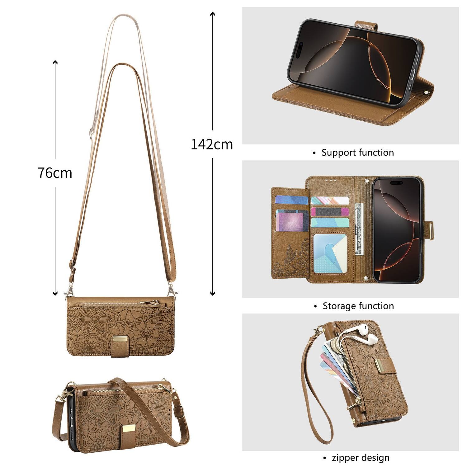 76cm  
142cm  

- Support function  
- Storage function  
- Zipper design