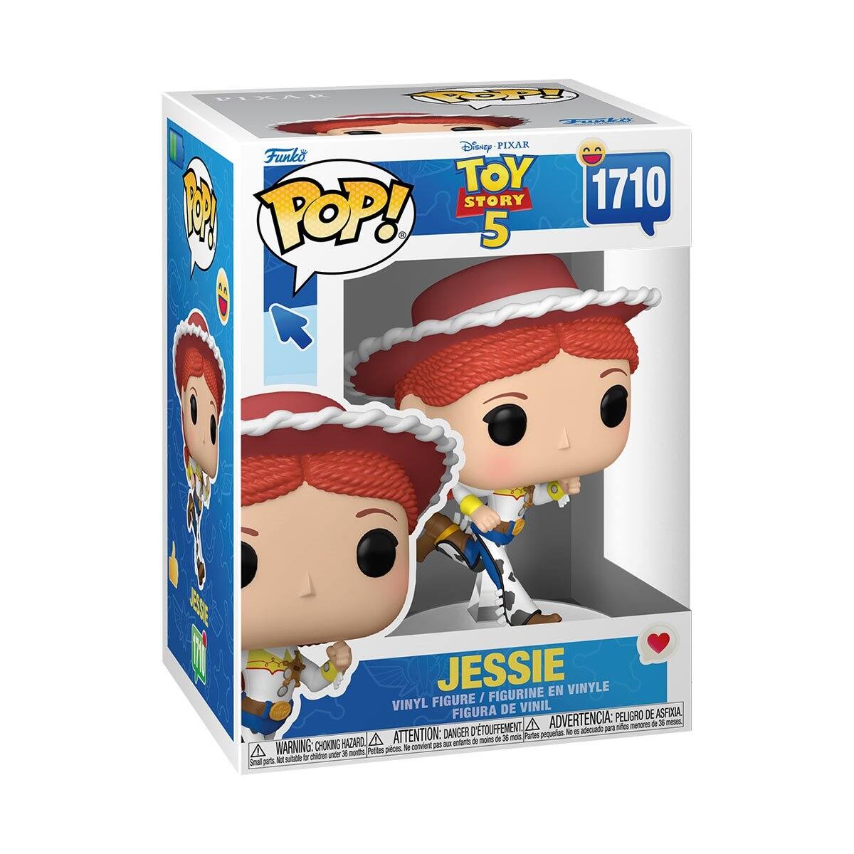 DLSAR CR Disney PIXAR Funko TOY STORY POP! 5 M 1710 SE JESSIE EN VINYLE FIGURE / FIGURINE VINYL DE VINIL FIGURA ADVERTENCIA: PELIGRO DE ASFIXIA A - DANGER: CHOKING HAZARD - ATTENTION: - WARNING: CHOKING HAZARD - SMALL PARTS - NOT SUITABLE FOR CHILDREN UNDER 3 YEARS