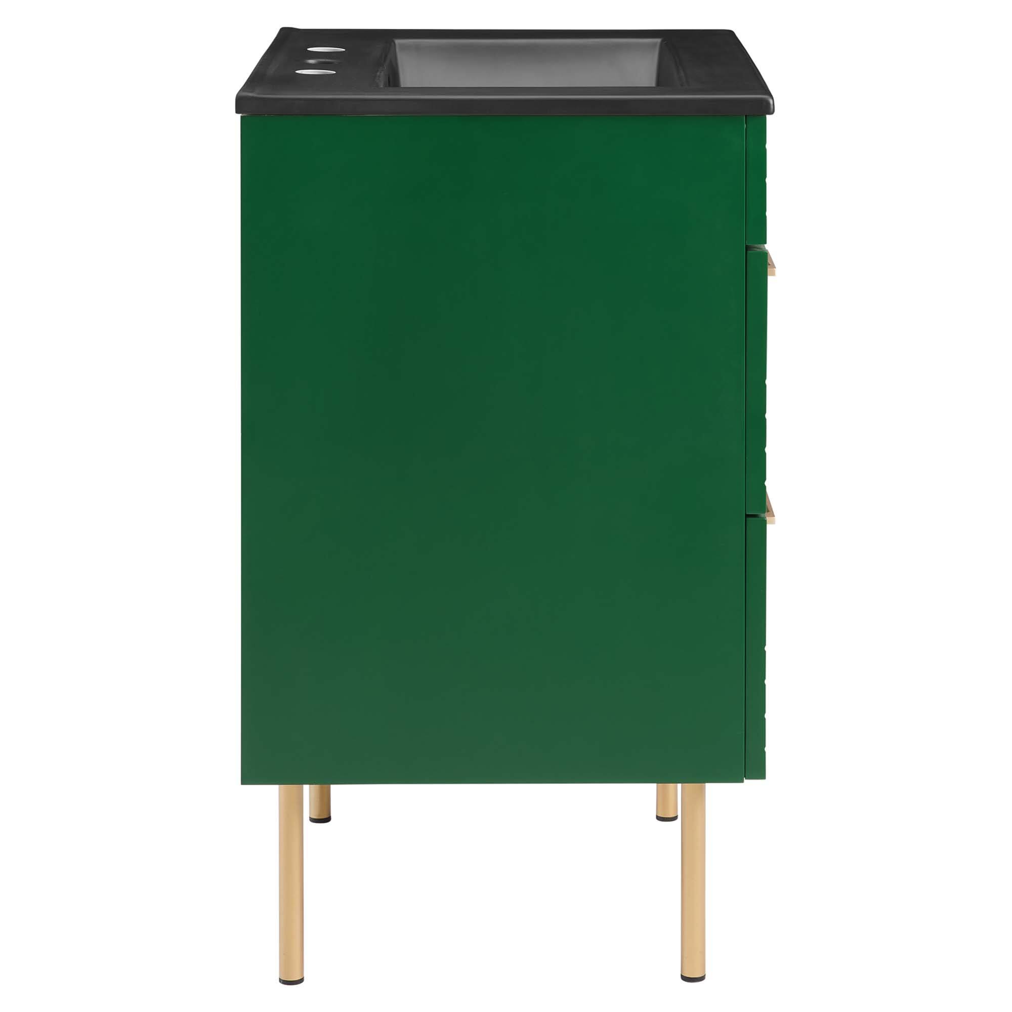 Alt View 2. Modway - Daybreak Bathroom Vanity Basin Included by Modway - Green Black.