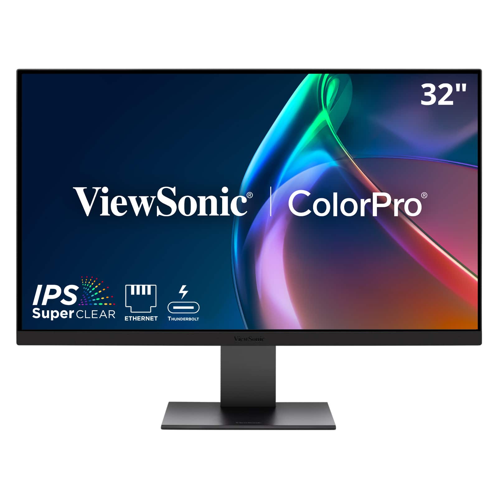 ViewSonic - VP3276T-4K 32" 4K IPS Docking Monitor with Thunderbolt 4, Advanced Ergonomics, 100% sRGB Rec 709, Pantone Vali - Black