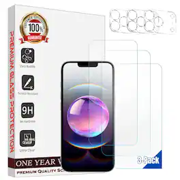 Entronix - Screen Protector & Camera Lens Protector For iPhone 18 Pro/17 Pro - 6-Piece Combo - Clear