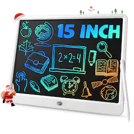 EZTW1 - Lcd Writing Tablet For Teen Girl Boy Gifts Ideas Educational Toys 8 7 6 5 4 3 Year Old Drawing Board Adults 15in Great - White 12.6"W x 10"H