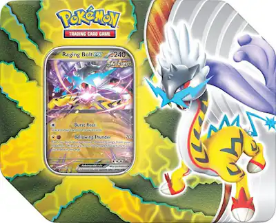 raging bolt ex pokemon card value 196/162 Fighting Bellowing Thunder (70x You may discard any amount of Basic Energy from your Pokmon Pokemon TCG: Paradox Destinies Tin