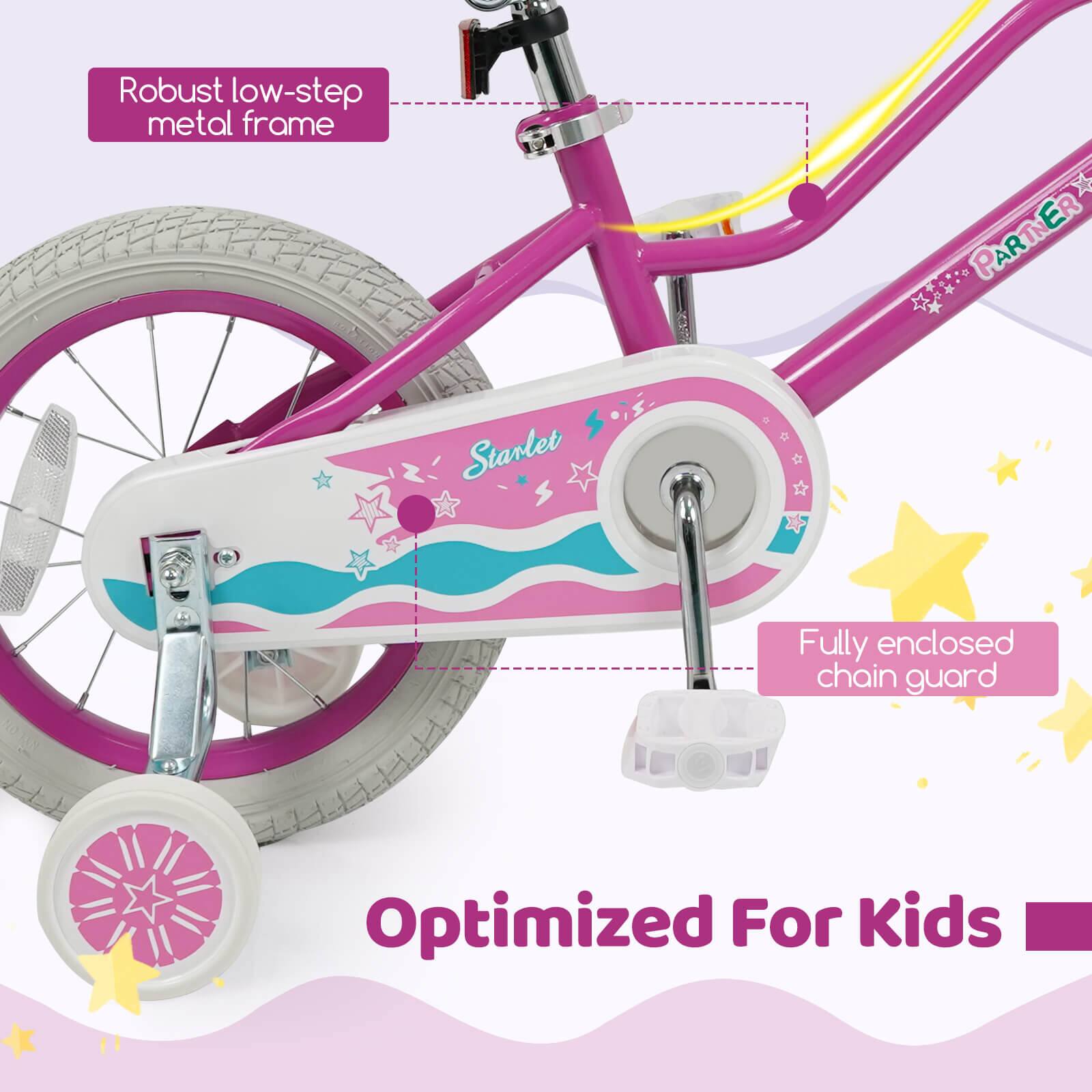 Robust low-step metal frame  
Fully enclosed chain guard  
Optimized For Kids