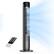 Front. Sweet - 36" Bladeless Tower Fan with 4 Speeds, 60° Oscillation, Remote Control & 12-Hour Timer - Black.