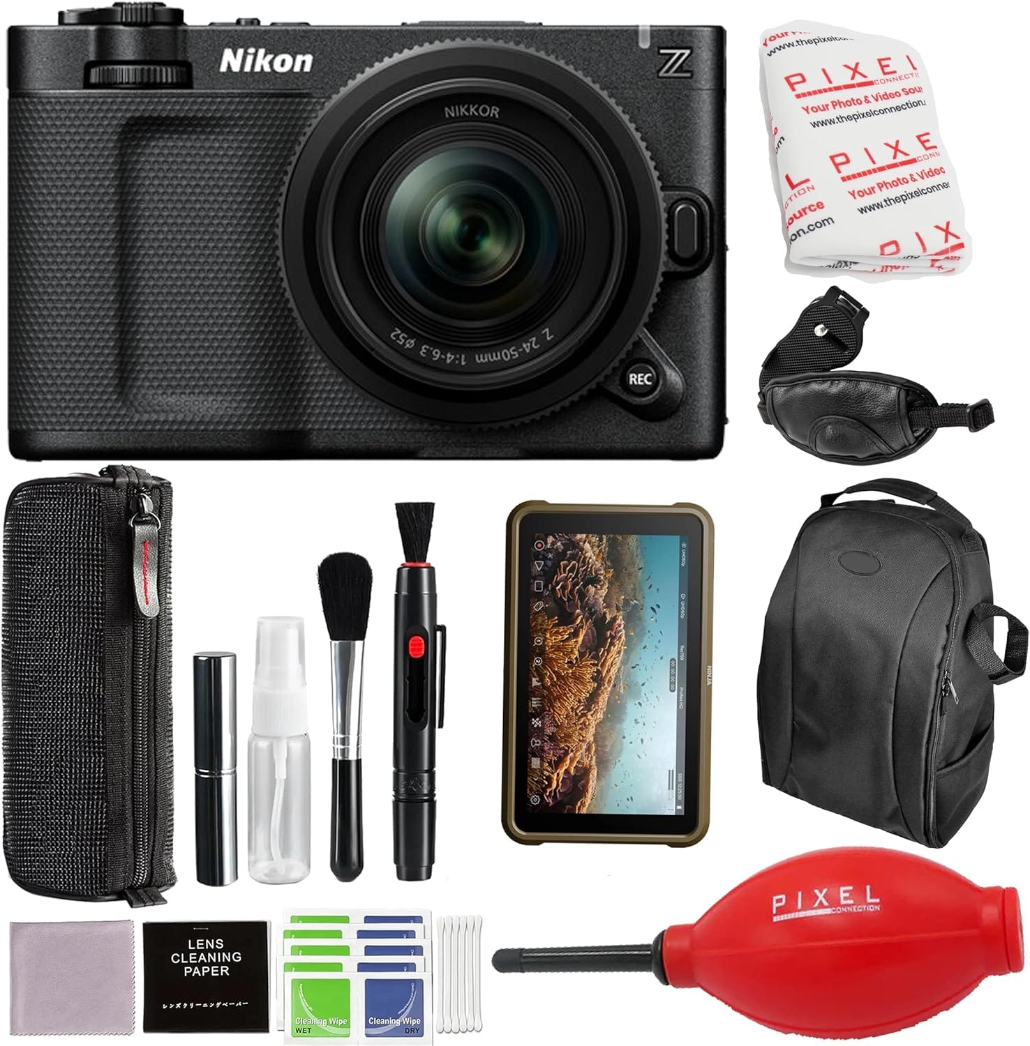 ZR Cinema Camera with 24-50mm f/4-6.3 Lens Kit and Advanced Accessories and Travel Bundle | 2043 | Nikon RED Z 6k Camera - Black