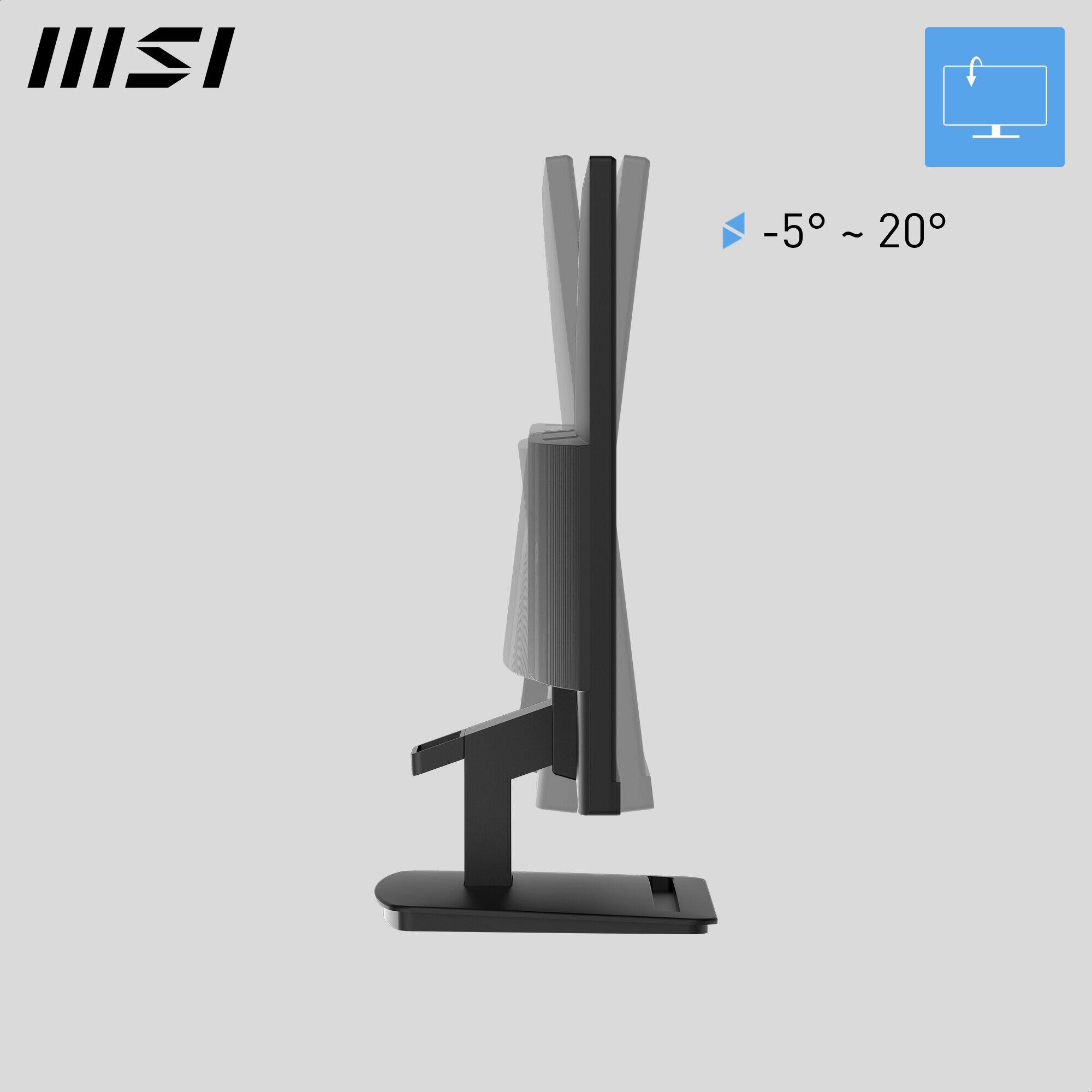 Alt View 5. MSI - PRO MP243L E14 24" FHD IPS 144Hz 1ms Adaptive-Sync HDR Ready (HDMI,VGA) - Matte Black.