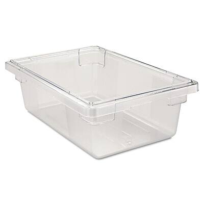 Front. RubberMaid - Rubbermaid® Food Storage Container, 3-1/2 Gallon, 6" High, Clear - Clear.