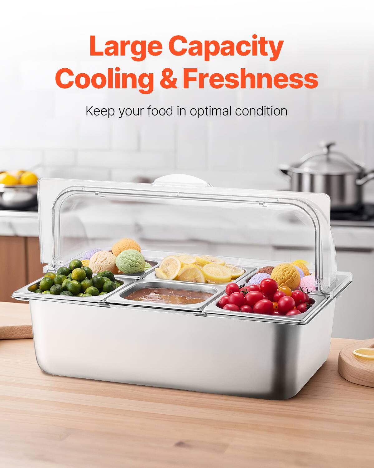 Large Capacity Cooling & Freshness  
Keep your food in optimal condition