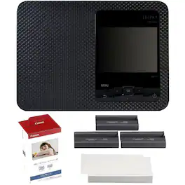 Bundle: Canon SELPHY CP1500 Compact Photo Printer with KP-108IN Paper Set - Black