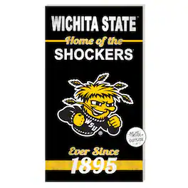 Jardine - Wichita State Shockers 11'' x 20'' Indoor/Outdoor Home Of The Sign - Yellow