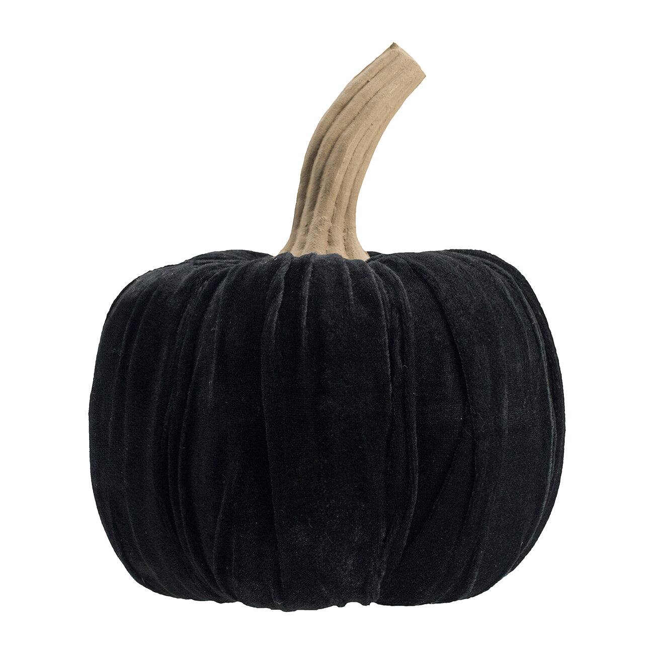 Alt View 2. Boyel Living - Large Black Velvet Pumpkin for Halloween Decor - Black.