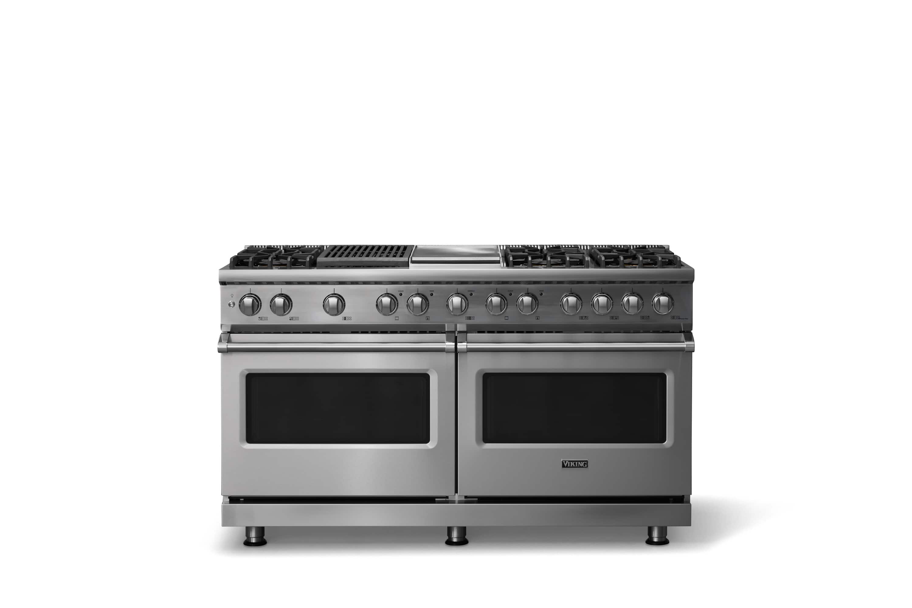 "Viking - 60""W. P5S 9.4 Cu.Ft. Freestanding Self-Clean Sealed 8B Dual Fuel Convection Rng/Grdl/Grl-Stainless Steel - Stainless Steel" price history on PriceWatchPro