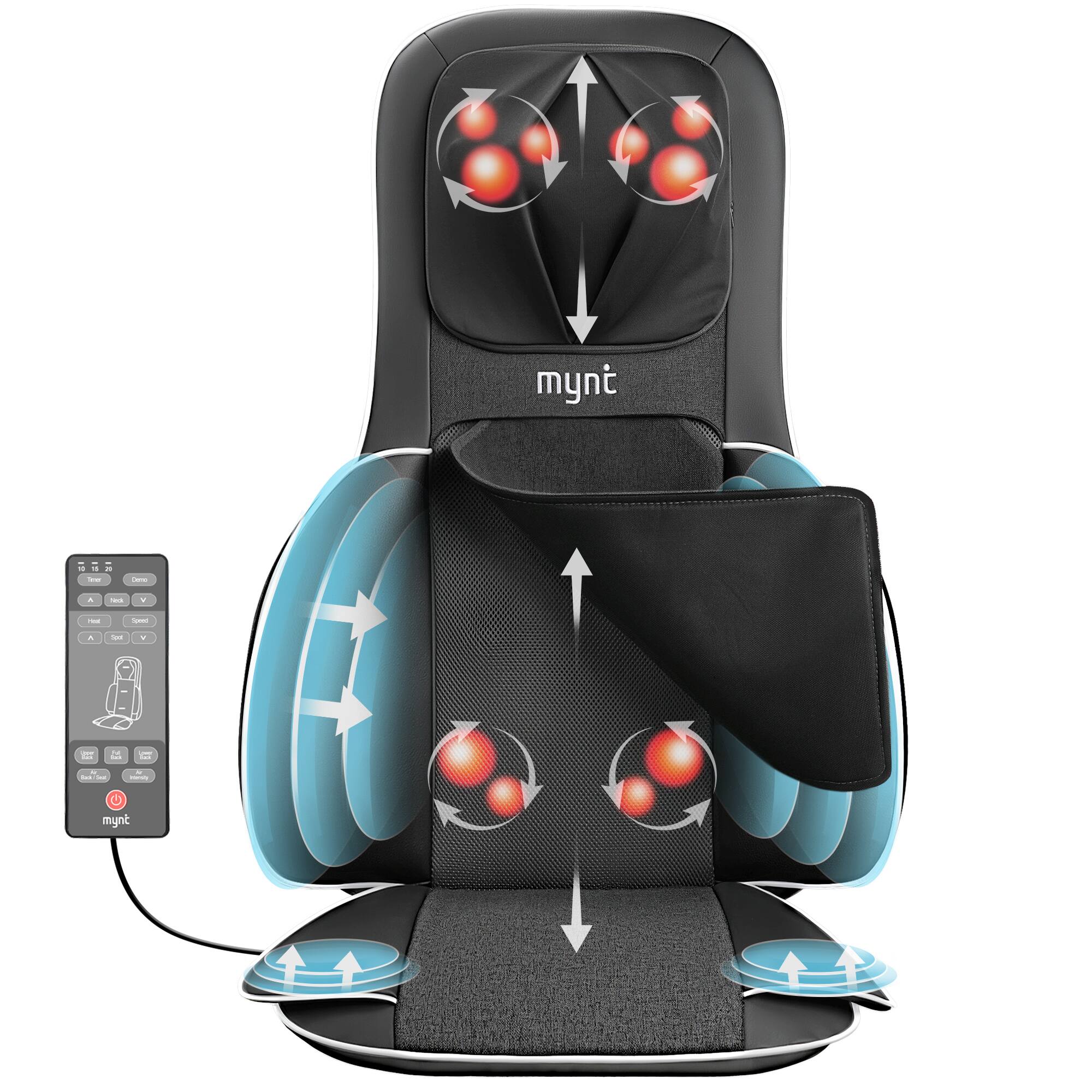 Mynt Shiatsu Neck&Back Massager for Chair 2D & 3D Back Massage with ...