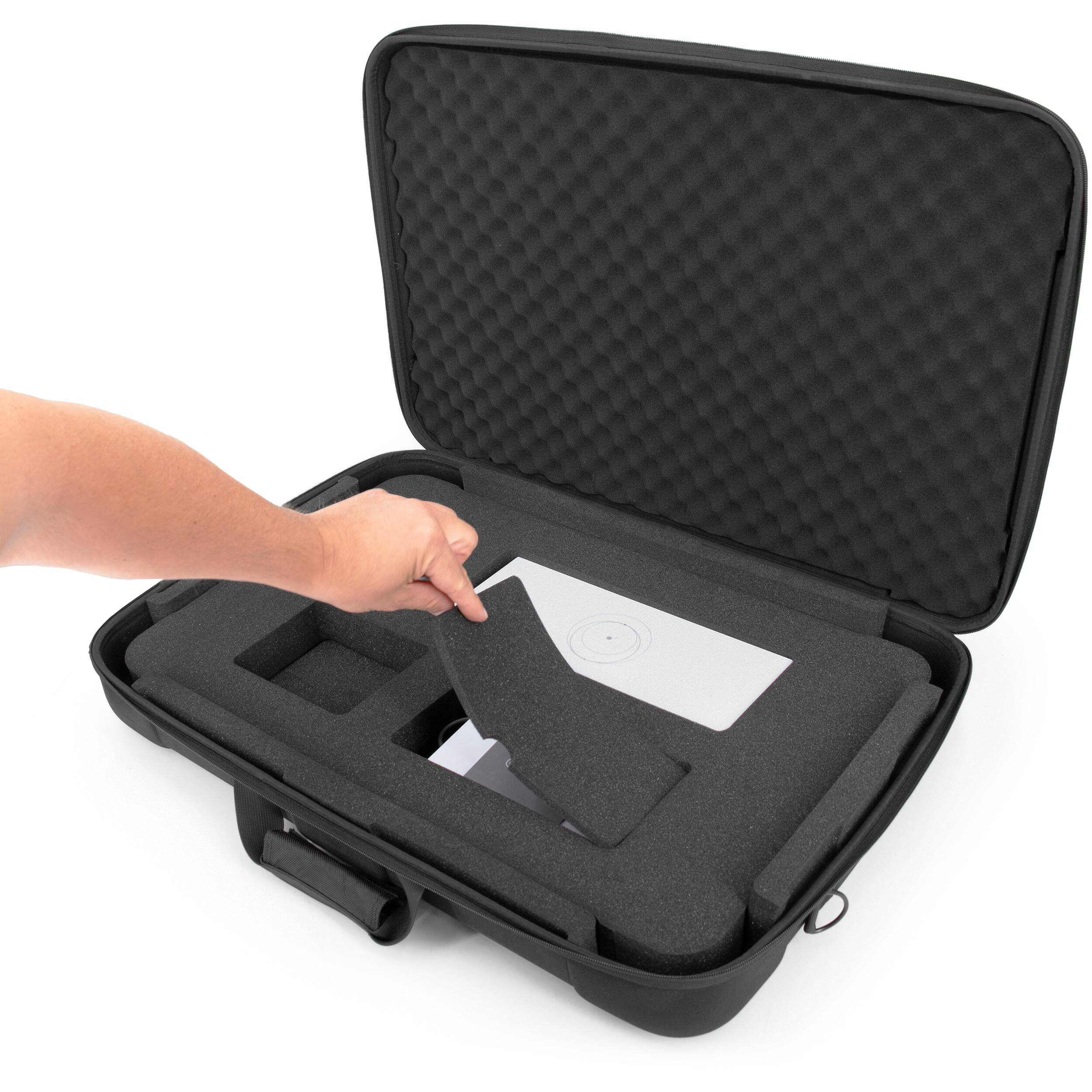 Back. CASEMATIX - Custom Travel Case Compatible with STARLINK - Standard Kit AX Tri Band Wi-Fi System & Accessories - Black.