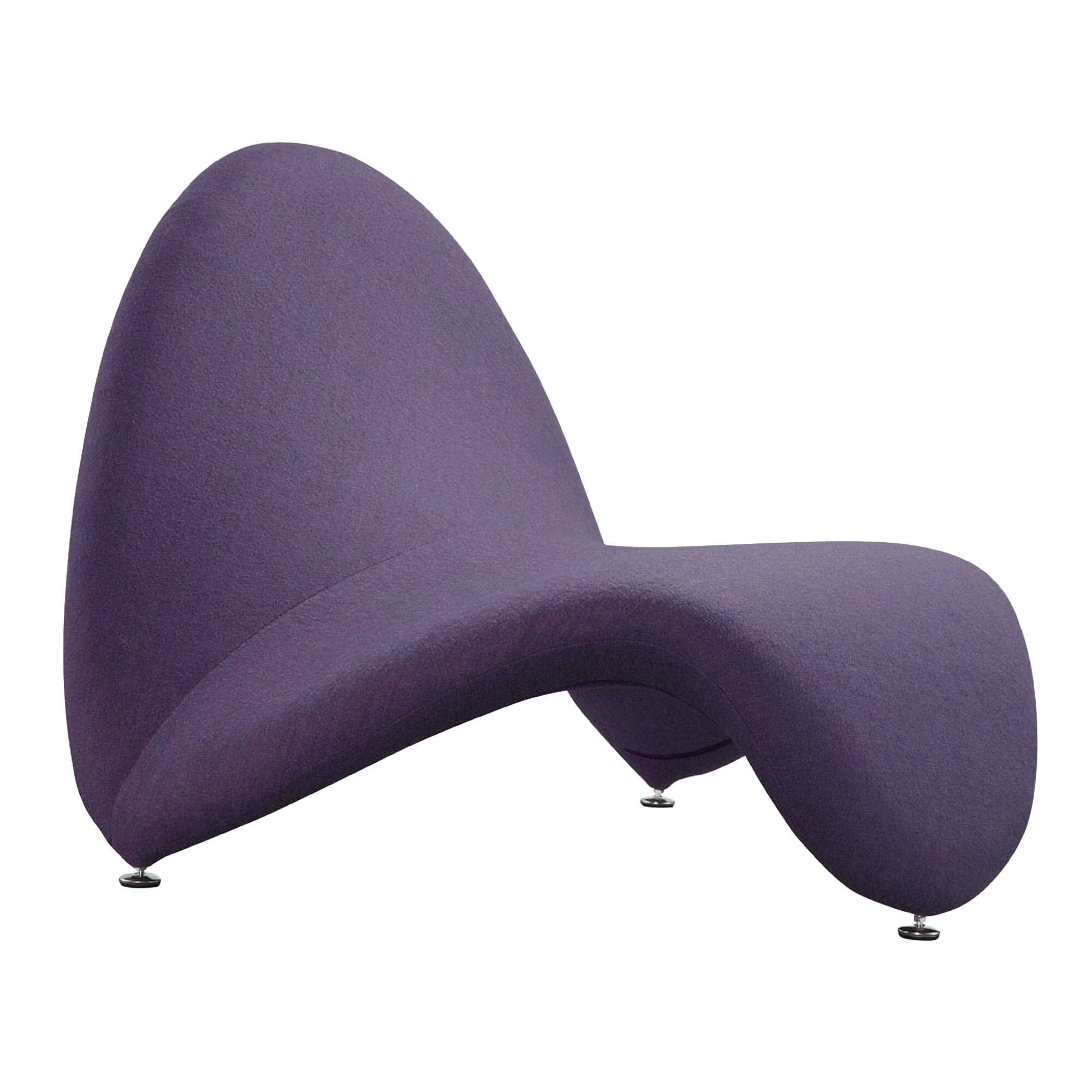 Front. Manhattan Comfort - MoMa Modern Wool Blend Accent Chair - Purple.