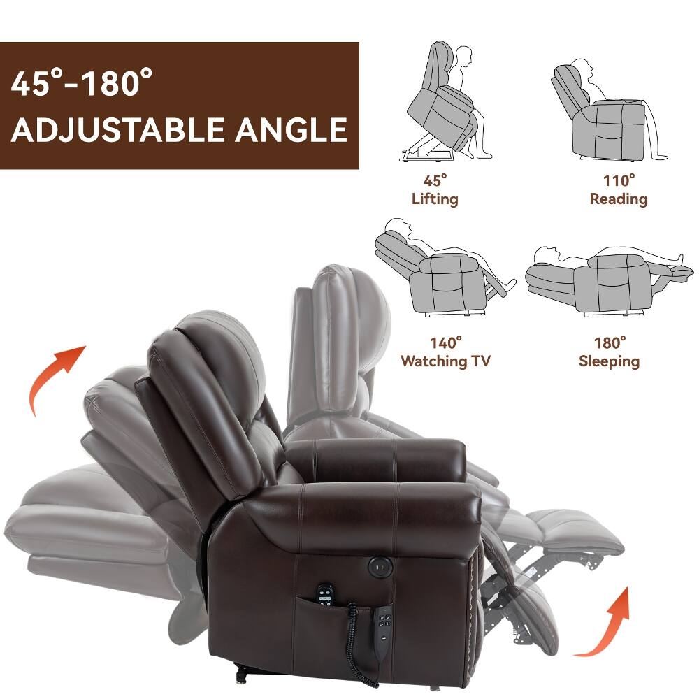 45°-180° ADJUSTABLE ANGLE

45° Lifting
110° Reading
140° Watching TV
180° Sleeping