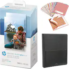 sprocket studio plus 4x6" photo paper and cartridges papier photo et cartouches Works exclusively with sprocket studio plus 108 SHEETS + 2 CARTRIDGES