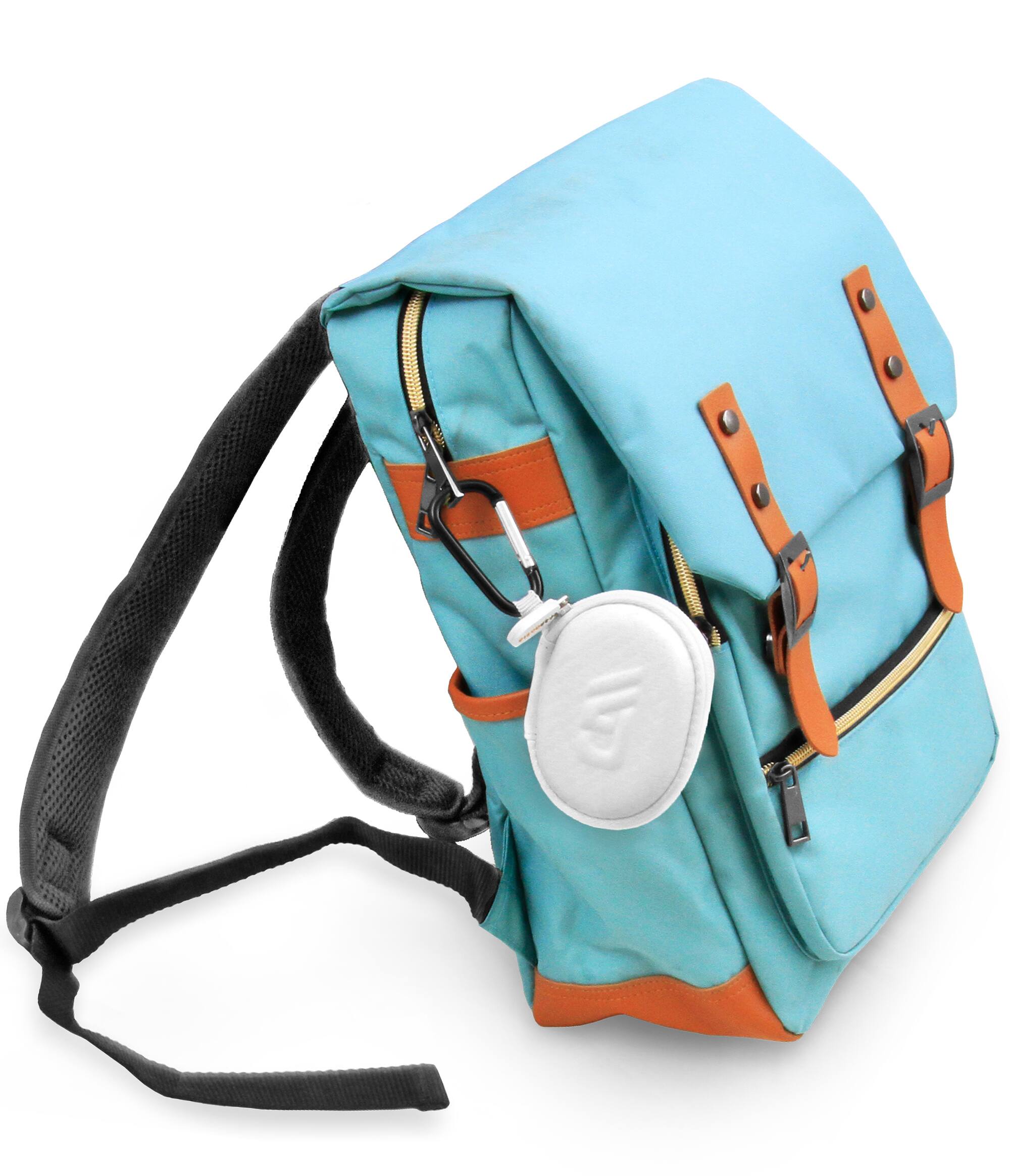 Left. CASEMATIX - Travel Case for Beats Solo Buds True Wireless Earbuds w/ Carabiner - White Headphones Storage Only - White.