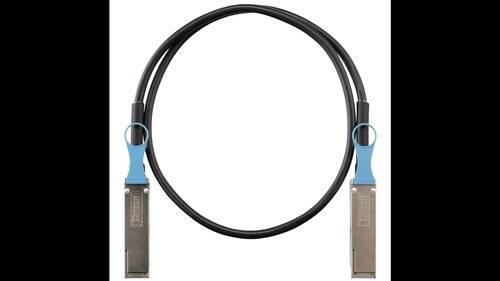 Front. Panduit - PQSF2PXA2MBL 100G Direct Attach Copper Cable - Black - 2 Meter - Twinaxial - First End: 1 x QSFP28 Network - Second End: - Black.